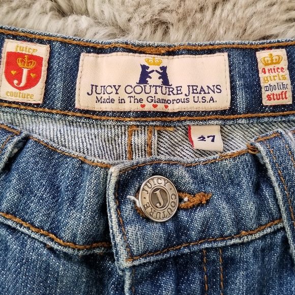 Juicy Couture Vintage Bleach Flower Jeans Size 27 - Picture 3 of 5